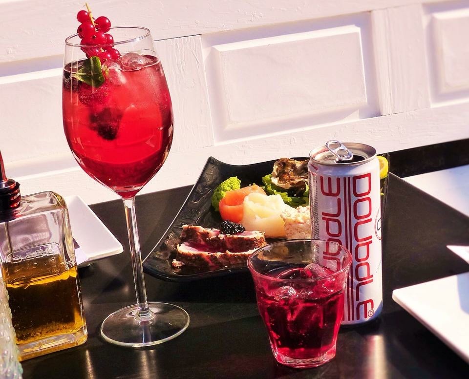 Juices for hospitality industry Fancy and healthy juice in restaurant